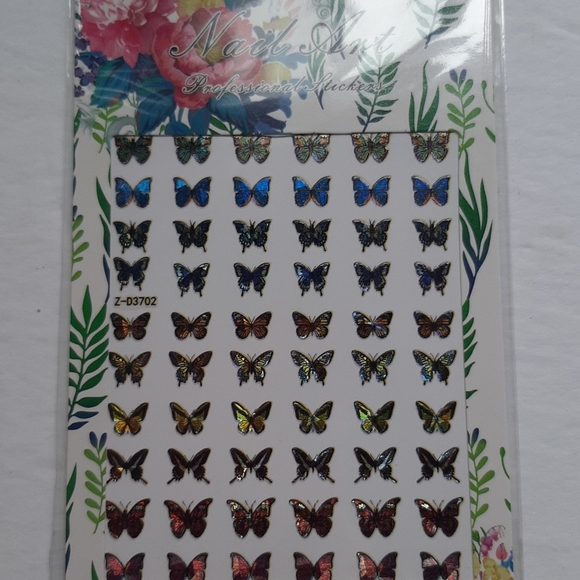 Batterfly nail stickers 10pecs/1 units - Picture 10 of 10